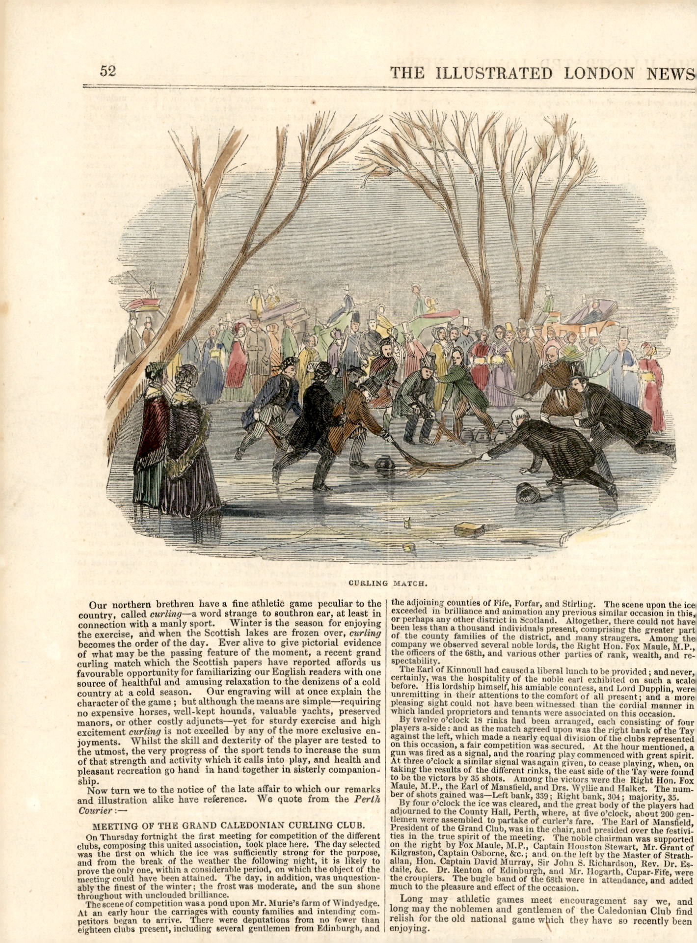 Curling Match - Grand Caledonian Curling Club 1843
