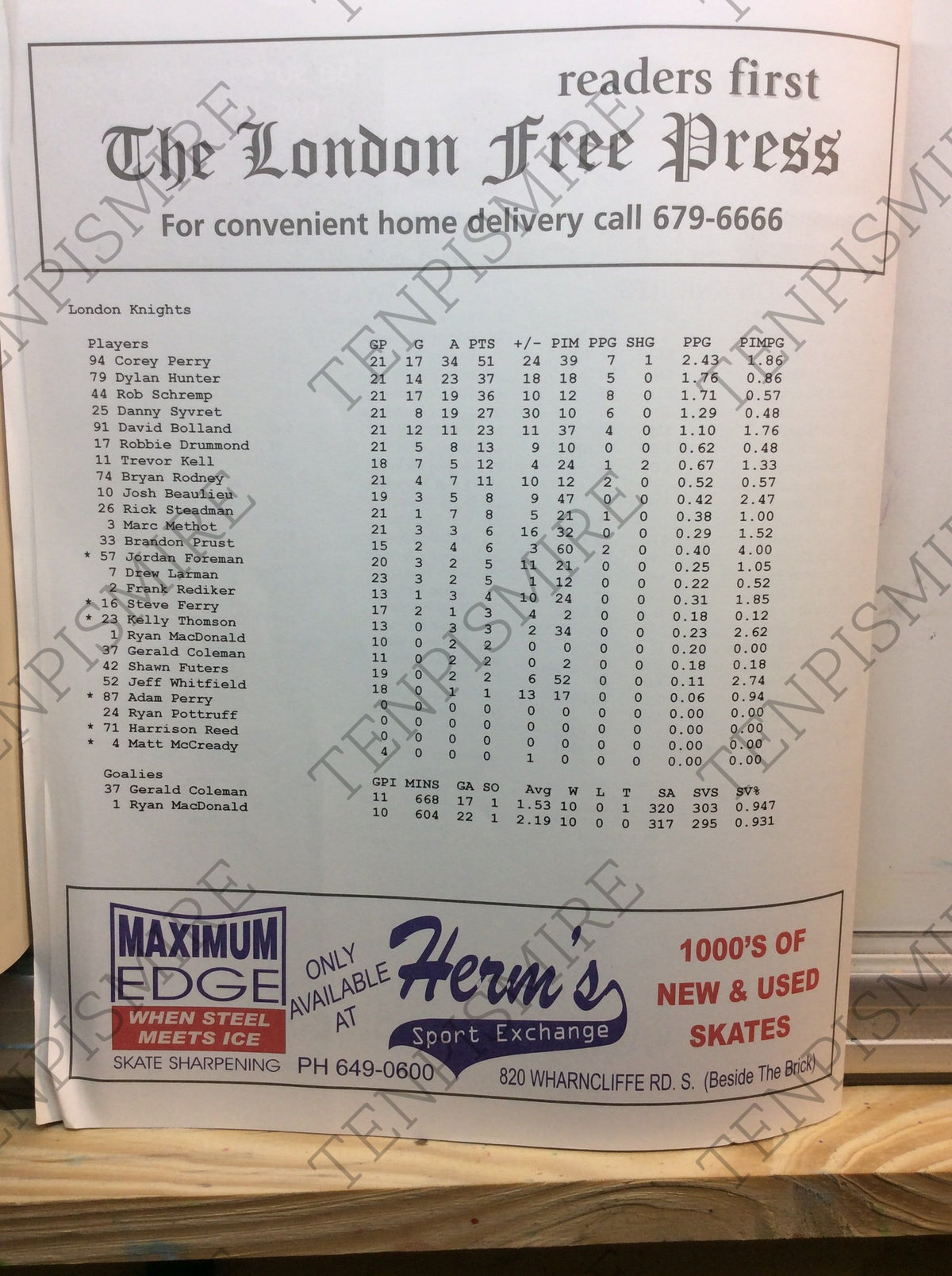 London Knights Program 2004-2005