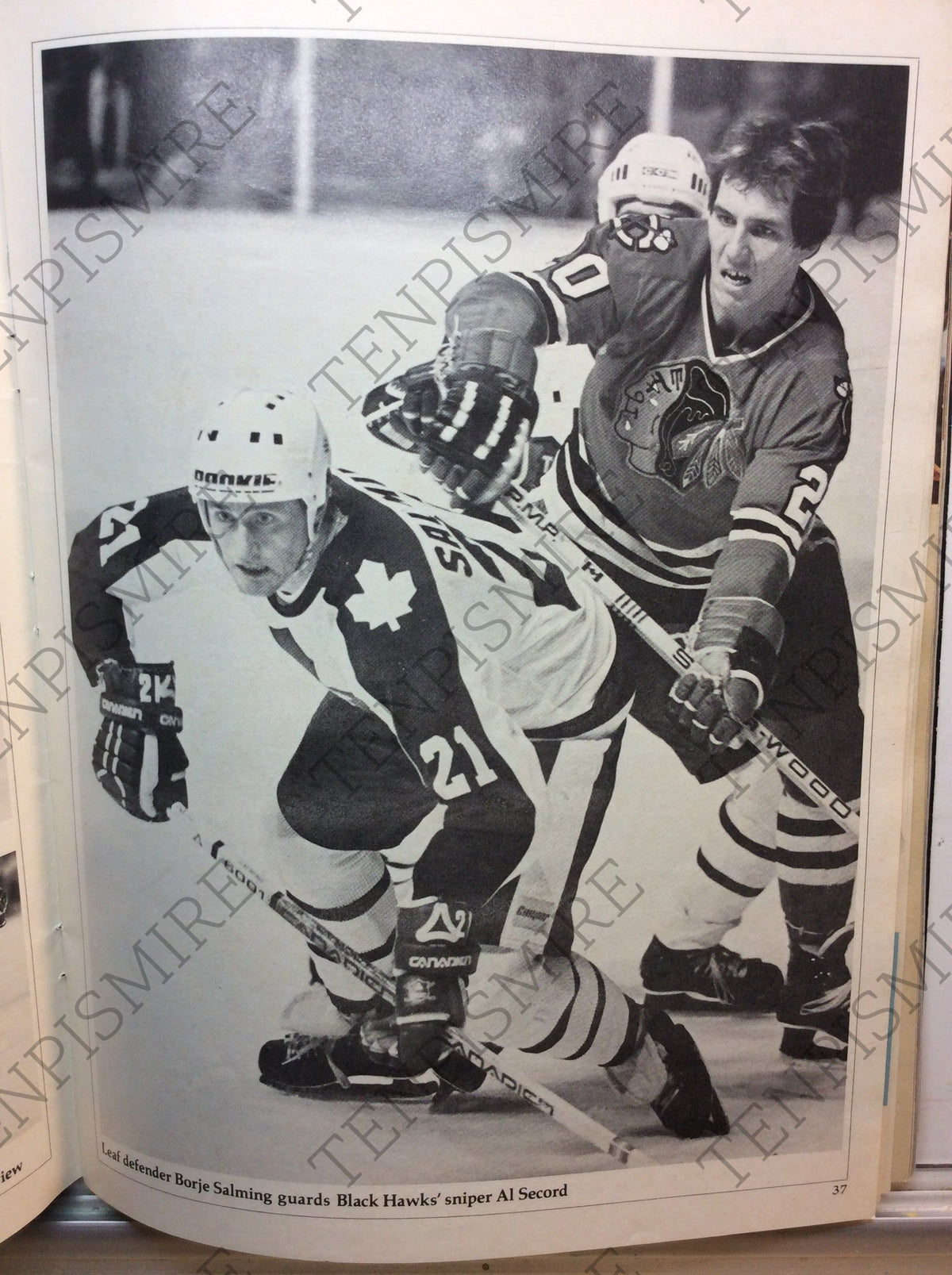 The Leafs Magazine 1982 vs Chicago Black Hawks