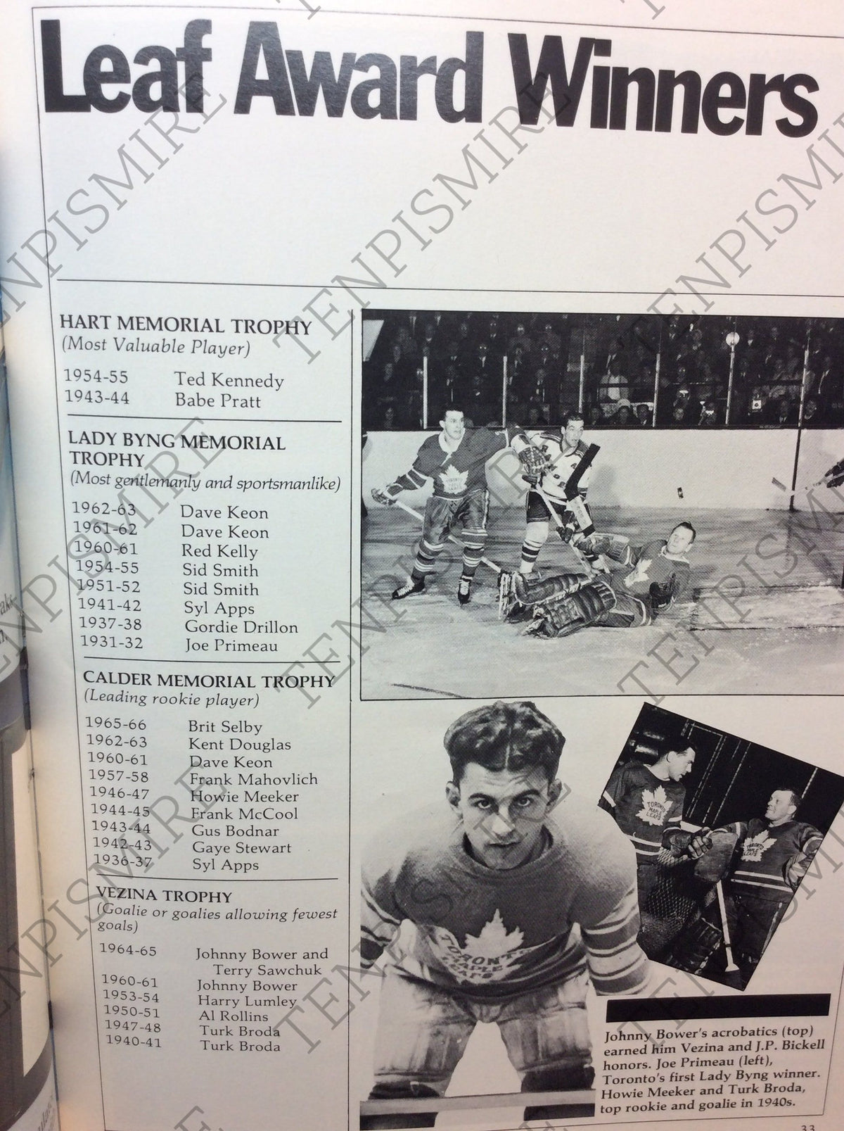 Toronto Maple Leafs Magazine 1980