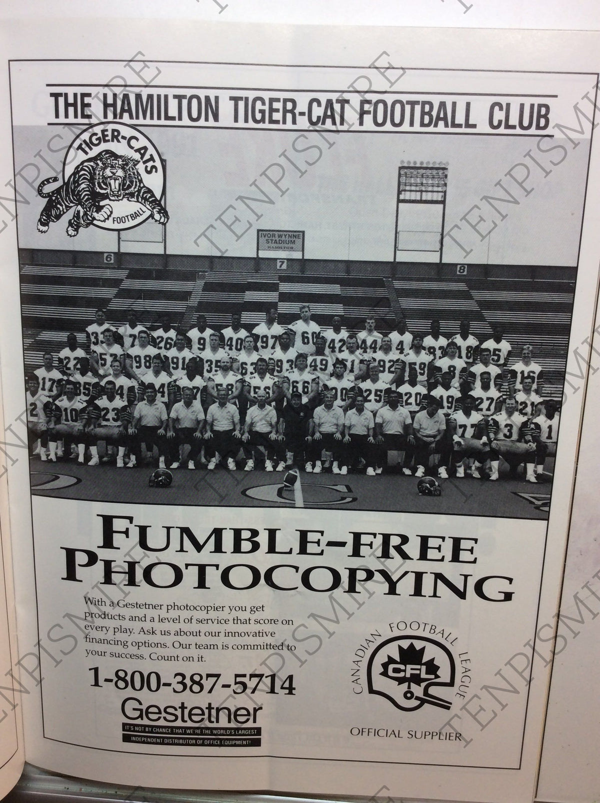 CFL Illustrated Magazine 1991