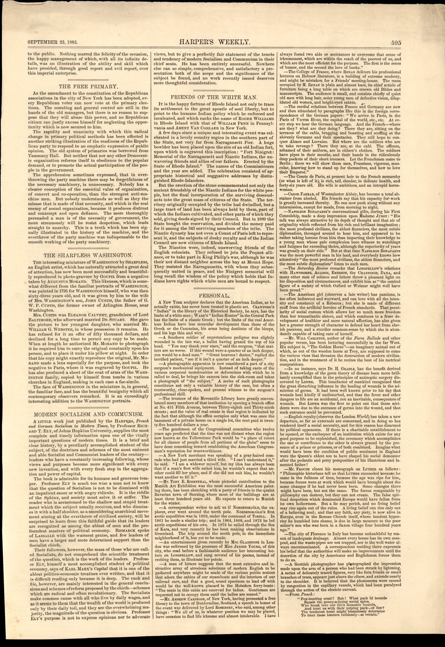 Laying the Cornerstone of the Dakota Territory Capitol, Bismarck — Harper's Weekly, 22 September 1883