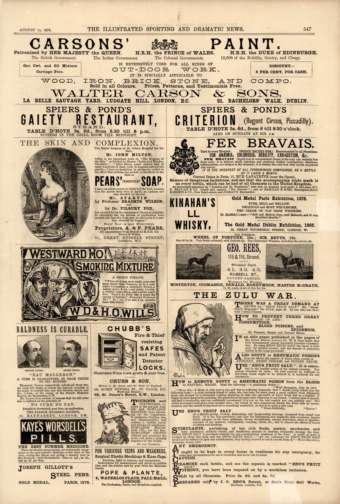 Otters at Home — The Illustrated Sporting & Dramatic News, August 1879