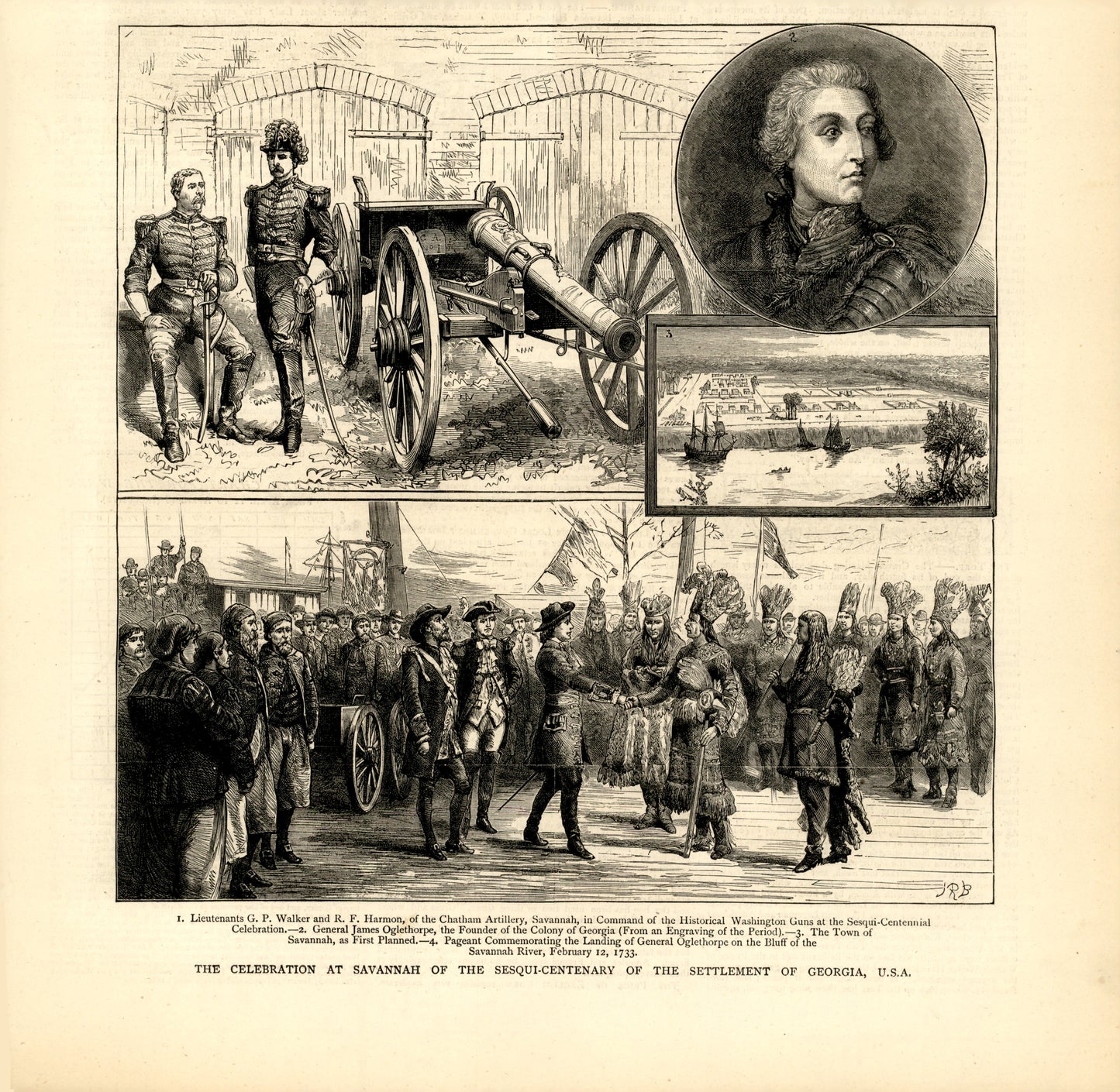 The Celebration at Savannah of the Sesqui-Centenary of the Settlement of Georgia — The Graphic, 1883