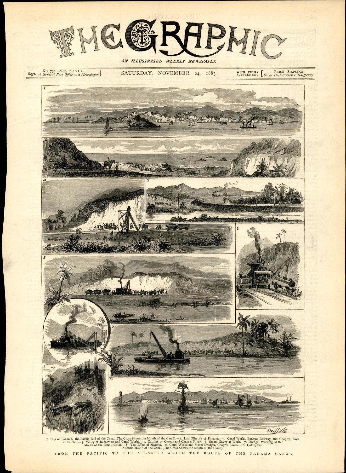 The Panama Canal and Railway: De Lesseps' Grand Endeavour — The Graphic, 24 November 1883