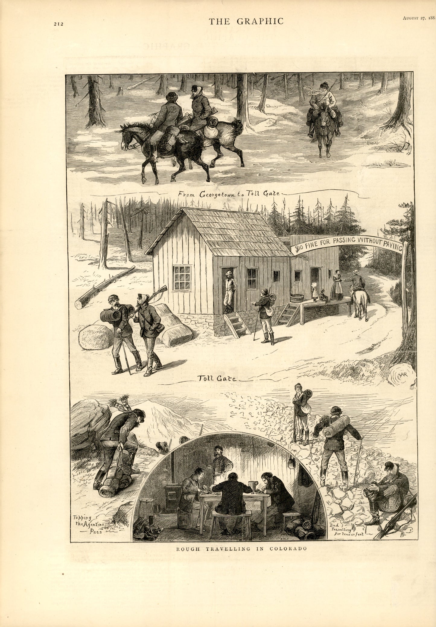 Rough Travelling in Colorado — The Graphic, 27 August 1881
