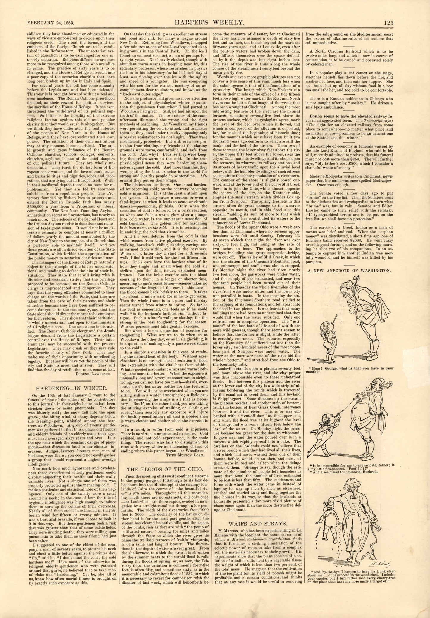 Savannah's Sesquicentennial Celebration: Governor Stephens Delivering the Oration — Harper's Weekly, 24 February 1883