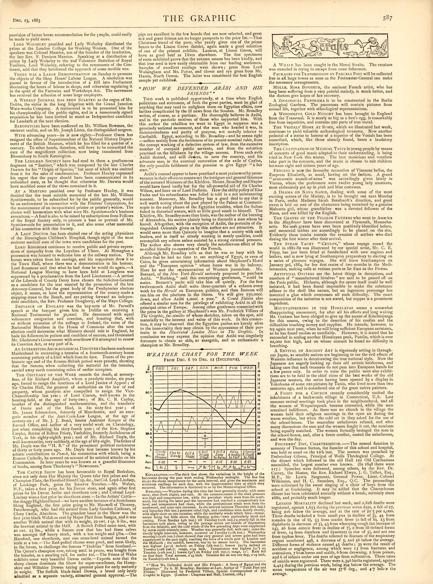 Views on the Northern Pacific Railway, U.S.A. — The Graphic, 15 December 1883