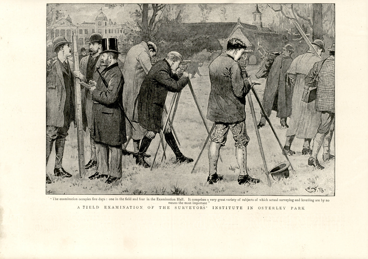A Field Examination of the Surveyors' Institute in Osterley Park — E.F. Brewtnall, The Graphic, 26 March 1892