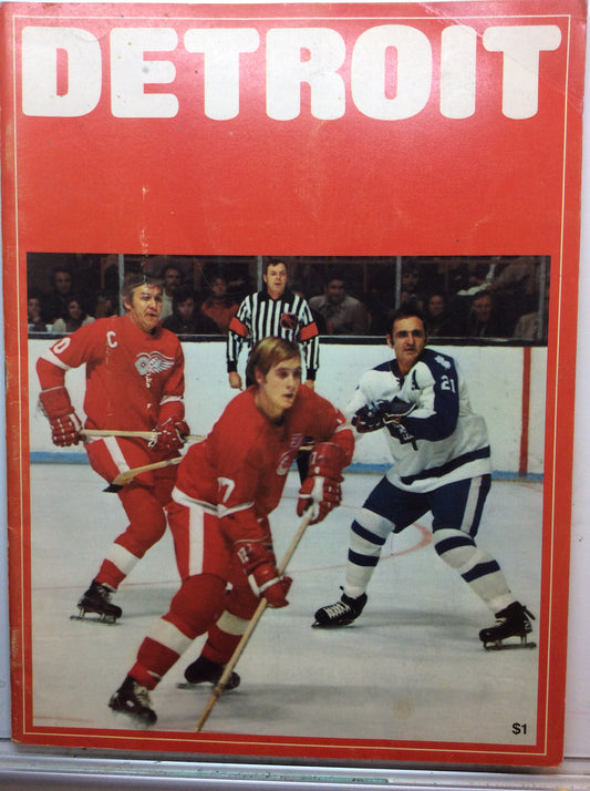 Maple Leaf Gardens Sports Magazine - Detroit Red Wings, 1972