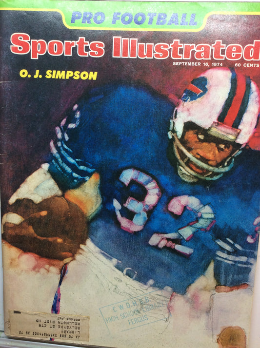 Sports Illustrated 1974 - football covers (2 magazines)