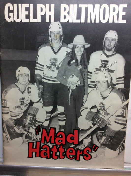 Guelph Biltmore "Mad Hatters" Program 1974-75