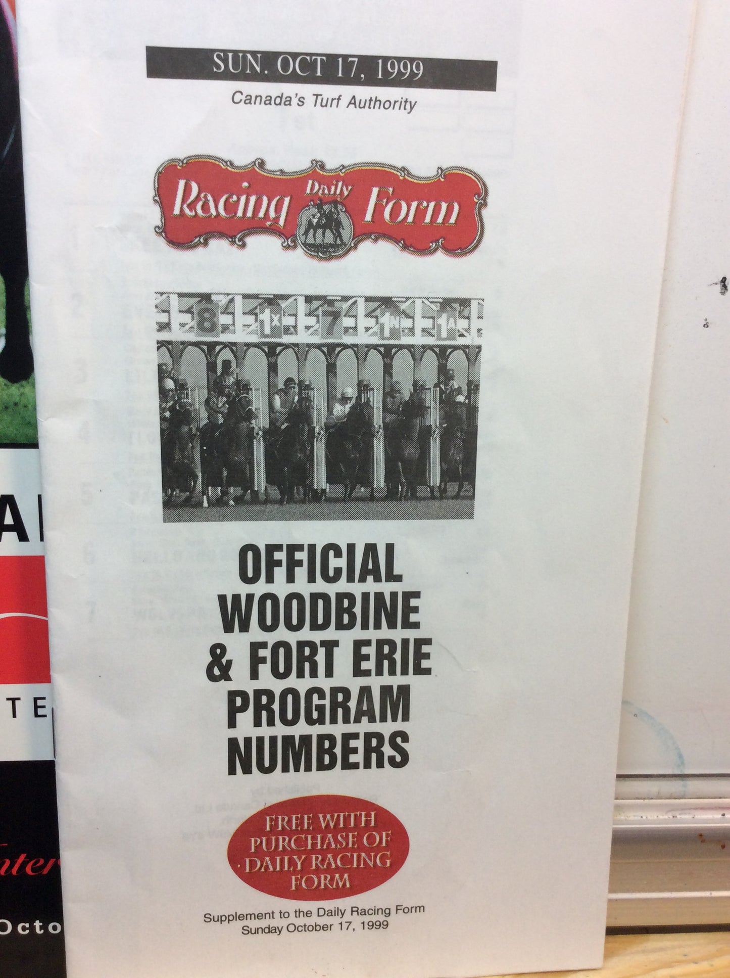 Canadian International Horse Race 1999 Program