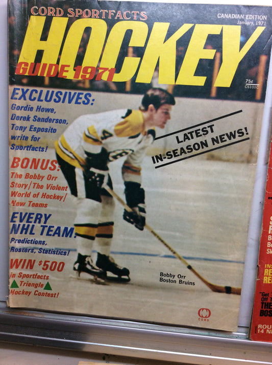 Bobby Orr covers on Hockey Magazines '71 and '72