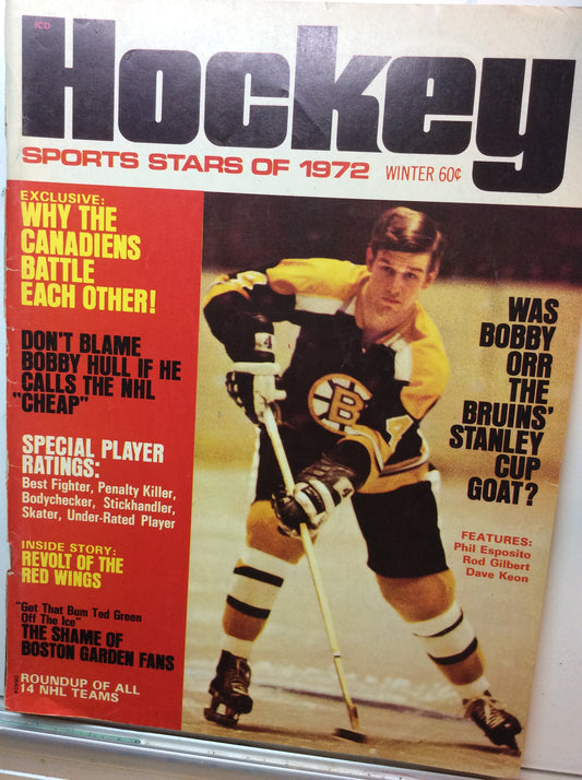 Bobby Orr covers on Hockey Magazines '71 and '72