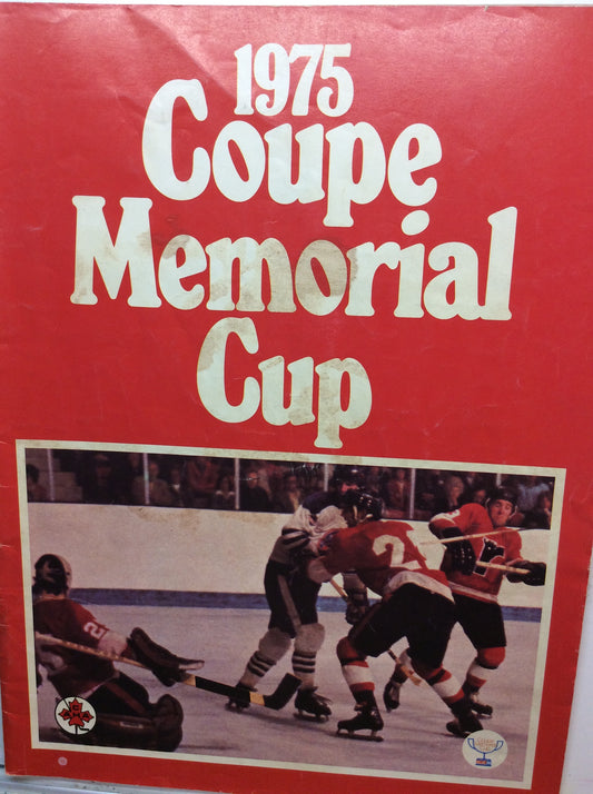 Autographed 1975 Memorial Cup Program