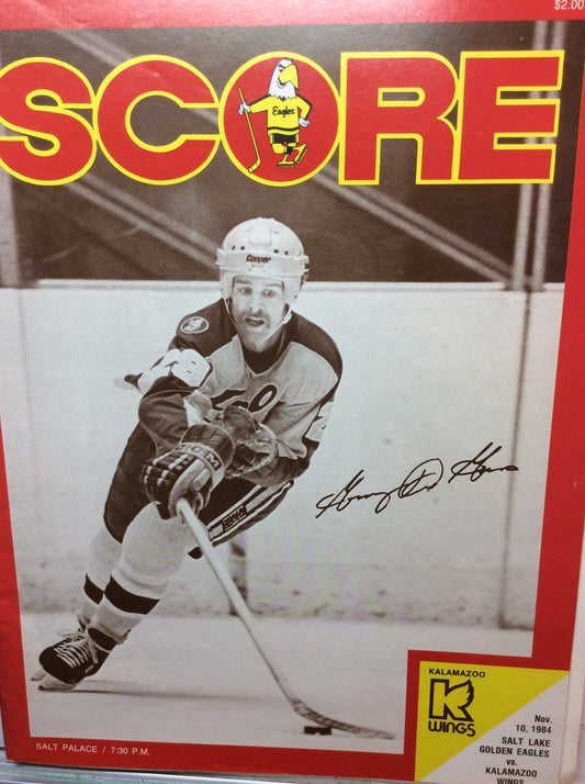 Salt Lake Golden Eagles Score Magazine 1984