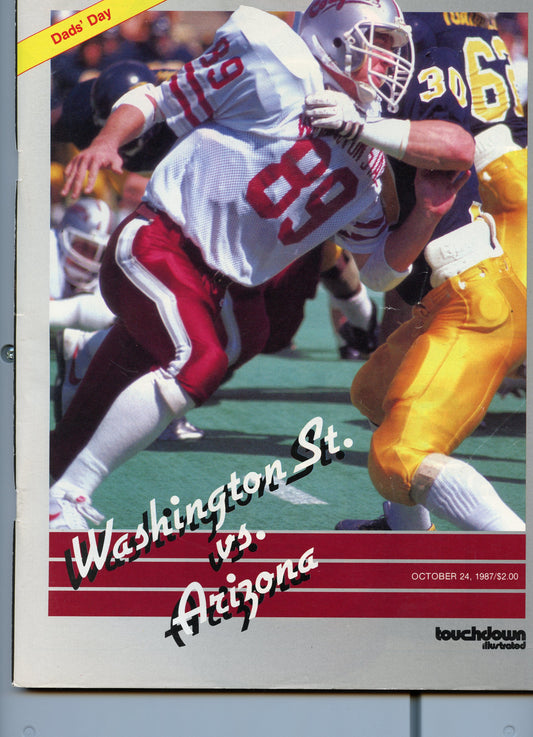 Washington State Football Program 1987 vs Arizona