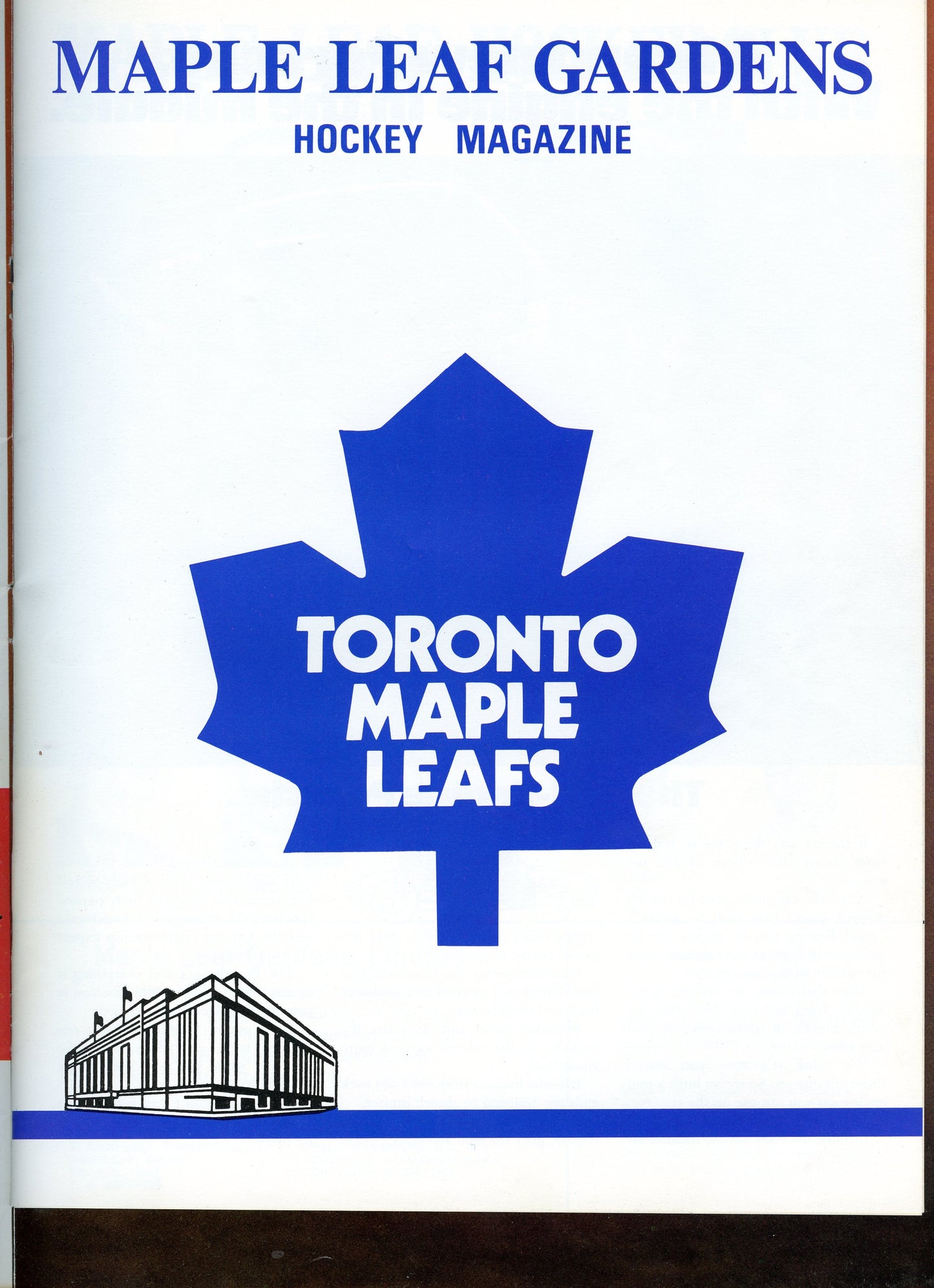 Toronto Maple Leaf Gardens Sports Magazine - - Philadelphia 1971-72 Season